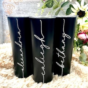 Custom Personalized Name Tumbler Girl's Trip Tumbler Stainless Steel Cup Straw Bridesmaid Gift Wedding Mothers Day Birthday Cup image 10