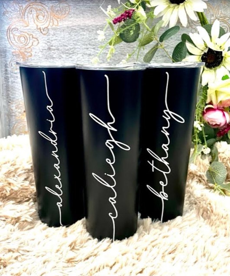 Custom Personalized Name Tumbler Girl's Trip Tumbler Stainless Steel Cup Straw Bridesmaid Gift Wedding Mothers Day Birthday Cup image 10