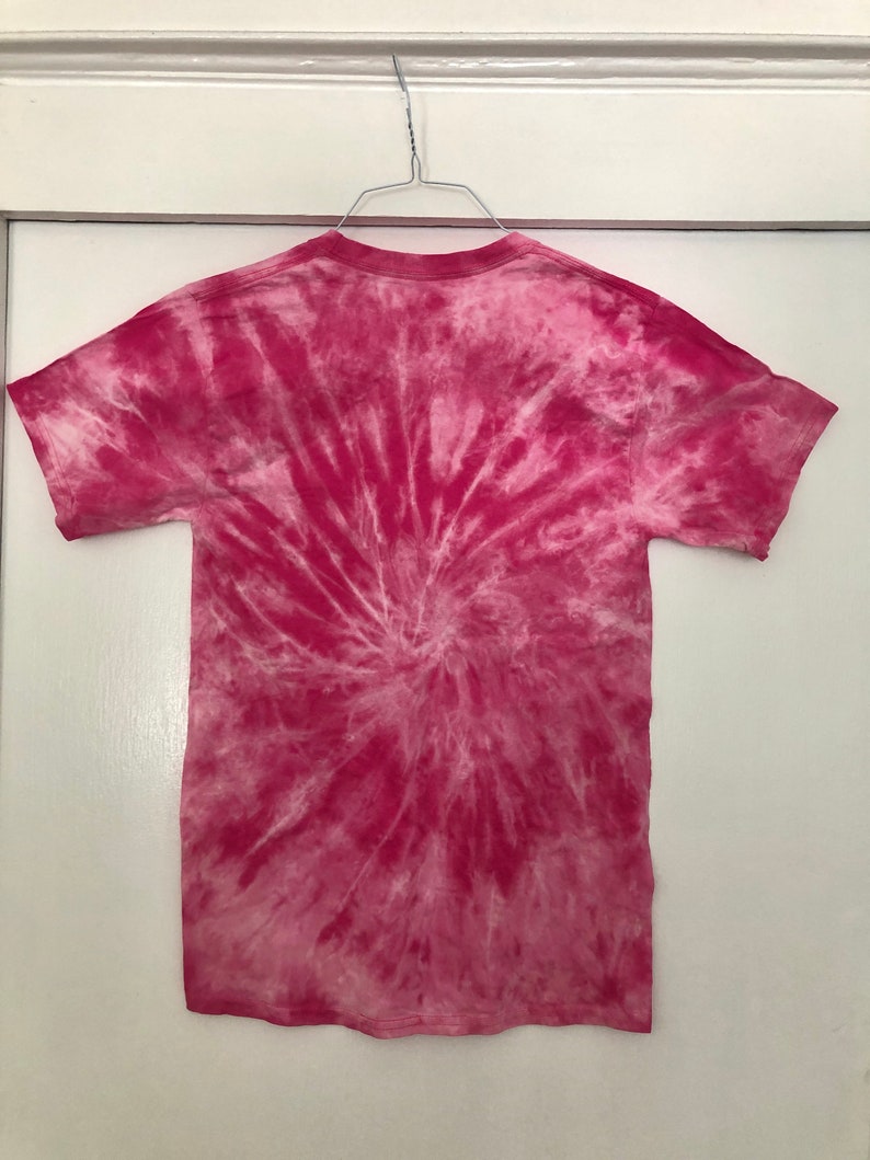 Hot pink tie dye T-shirt small | Etsy