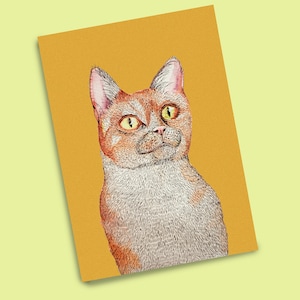 Ginger Cat A5 Impresión de arte