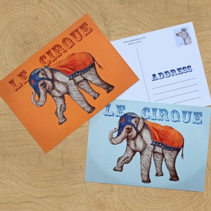 Le Cirque, Circus Elephant Postcards