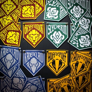 Harry Potter - House Flags Póster, Lámina