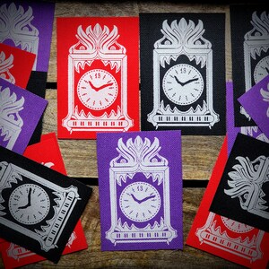 Haunted Mansion - Creepy Clock Silkscreened Canvas Patch
