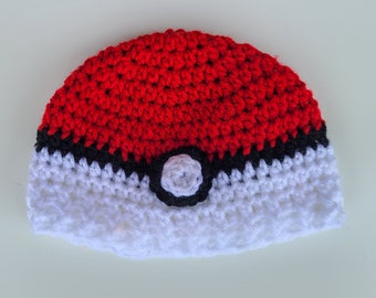 Pokeball Newborn Hat