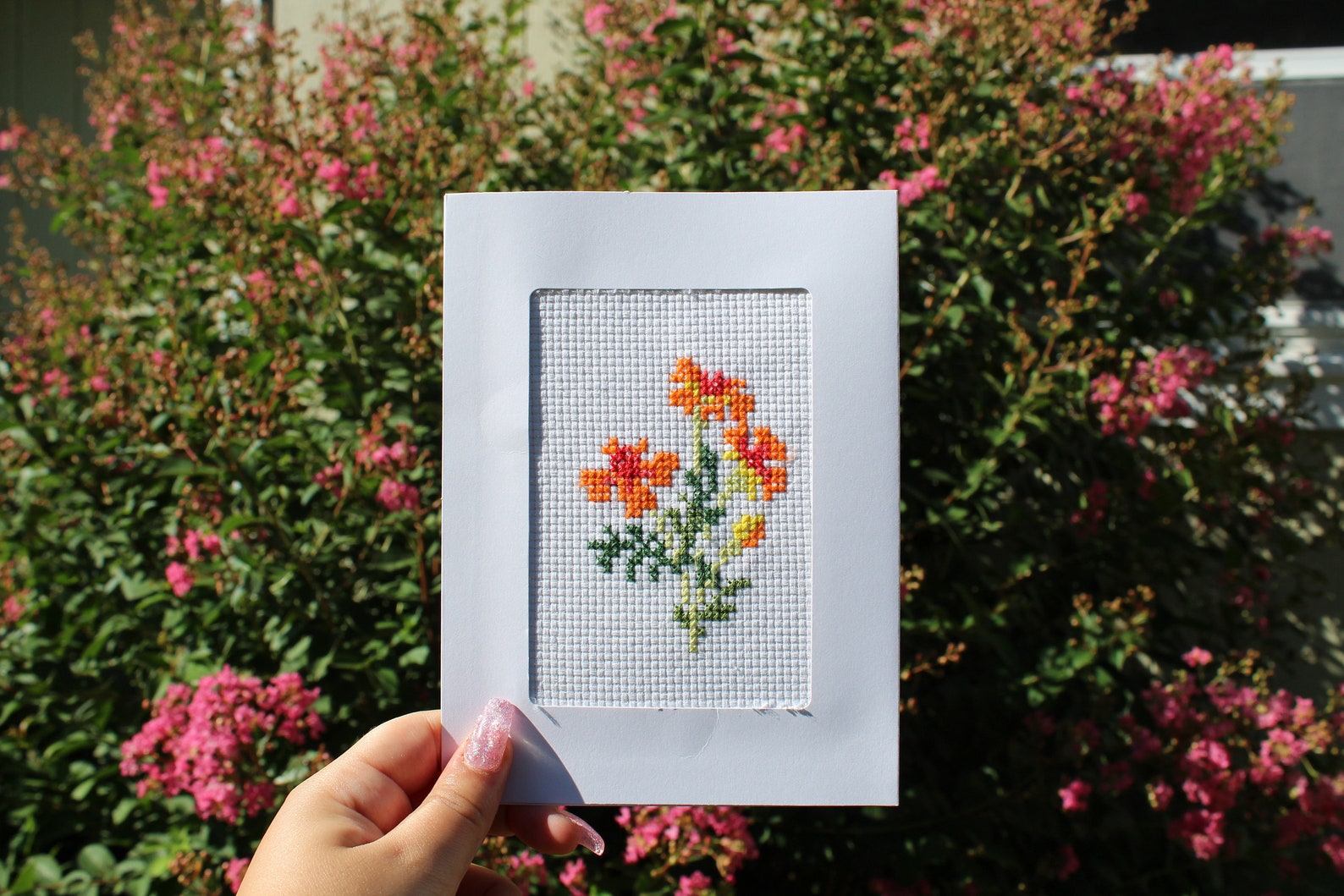 Handmade Crossstitch Greeting Cards Etsy Canada