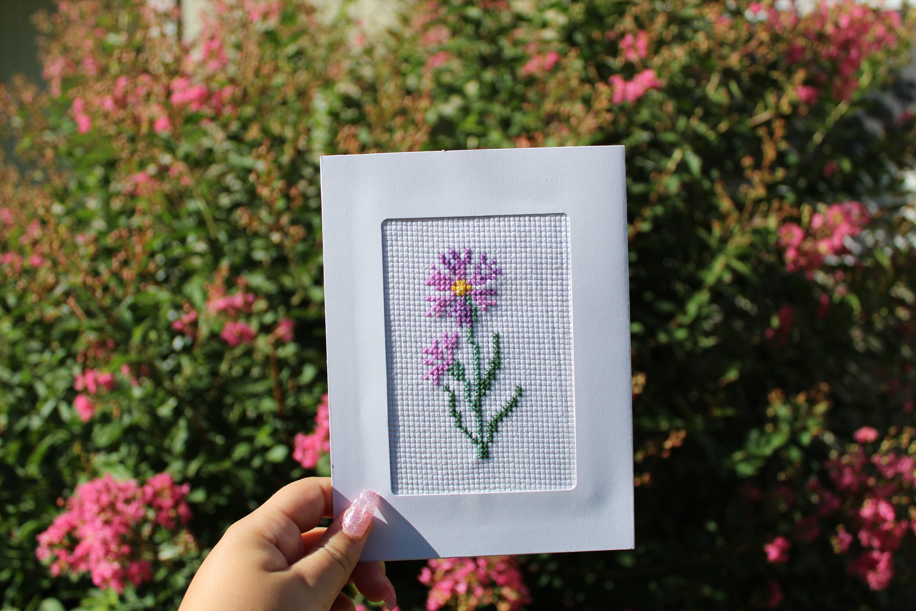 Handmade Crossstitch Greeting Cards Etsy Canada