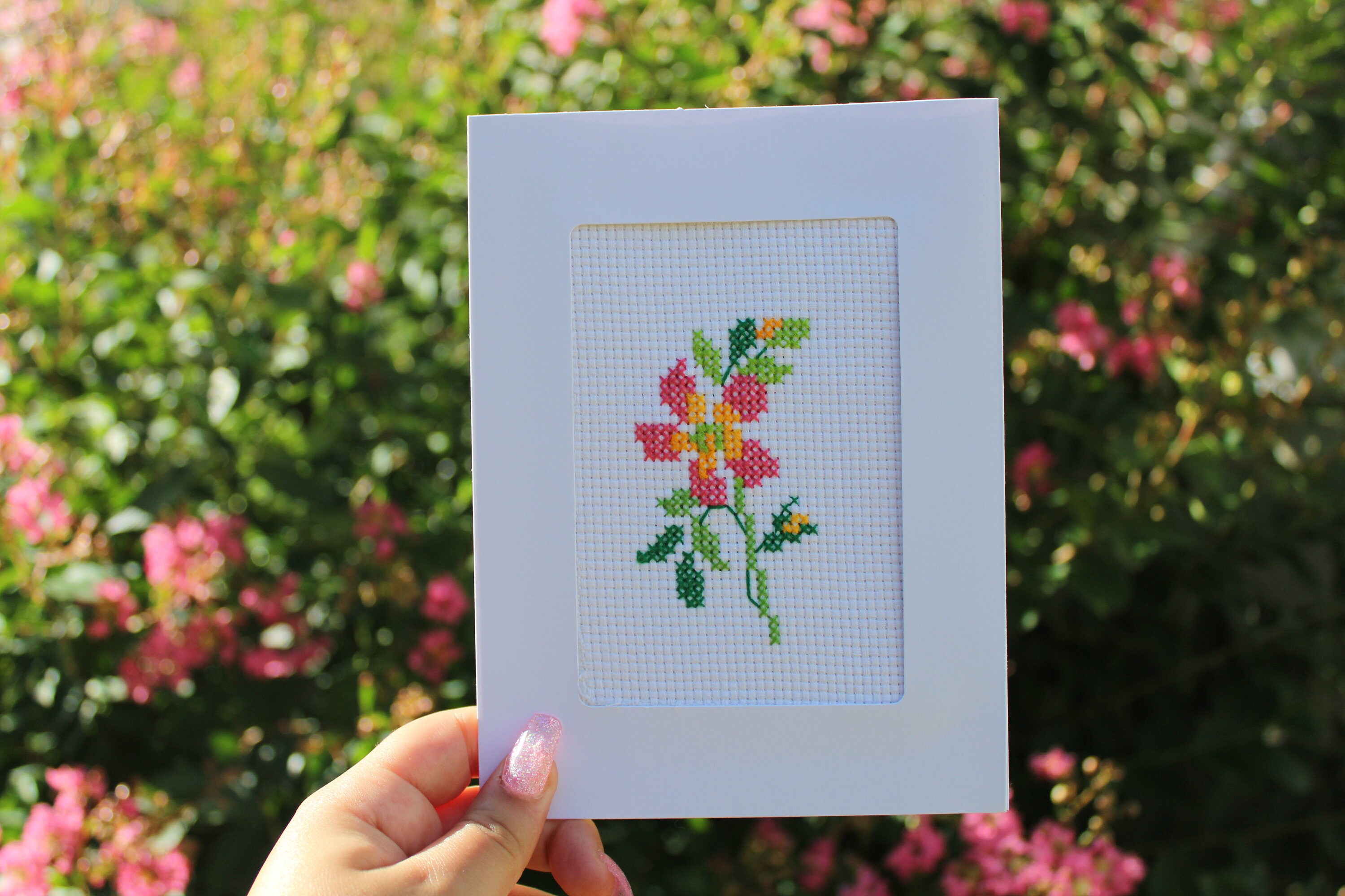 Handmade Crossstitch Greeting Cards Etsy Canada