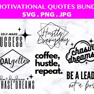 Motivierende Zitate SVG, SVG Bundle, png Bundle, Boss Babe SVG, Hustle SVG, PNG JPG svg für Cricut, Geschäftsinhaber svg png jpg