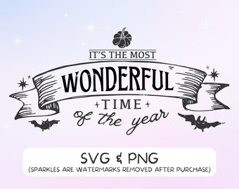 It's the Most Wonderful Time of the Year Halloween PNG SVG | Vintage Halloween PNG | Halloween Sublimation | Cricut Silhouette png svg