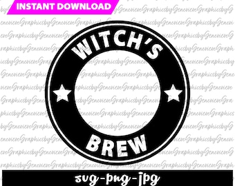 Witches Brew SVG, Witches Brew Coffee Cup SVG, Cold cup ring svg, hot cup ring svg,