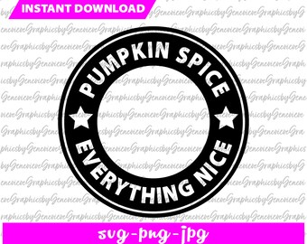 Pumpkin Spice Latte SVG, Anillo de taza fría SVG, Taza caliente SVG, Calcomanía de taza Starbucks, Descarga instantánea