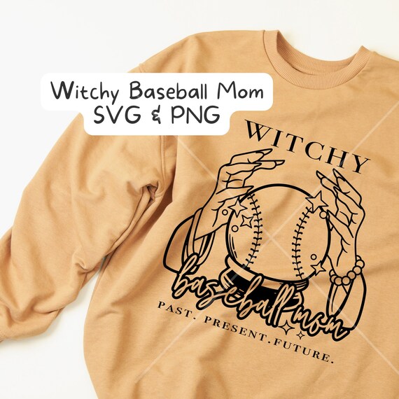 Baseball Mom Svg, Witchy Mom SVG, Baseball Cricut Cut Files, Halloween Shirt SVG, Baseball Mom Shirt Png, Design for Tumbler