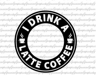 Kaffee-Liebhaber-Svg, Latte SVG, kalte Tasse SVG, SVG für Starbucks Tassen, wiederverwendbare Tasse SVG,