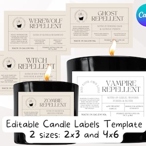 Halloween Editable Candle Label, Spooky Candle Label Design, Inappropriate Candle Labels, Custom Product Label, Diy Candle Label CANVA
