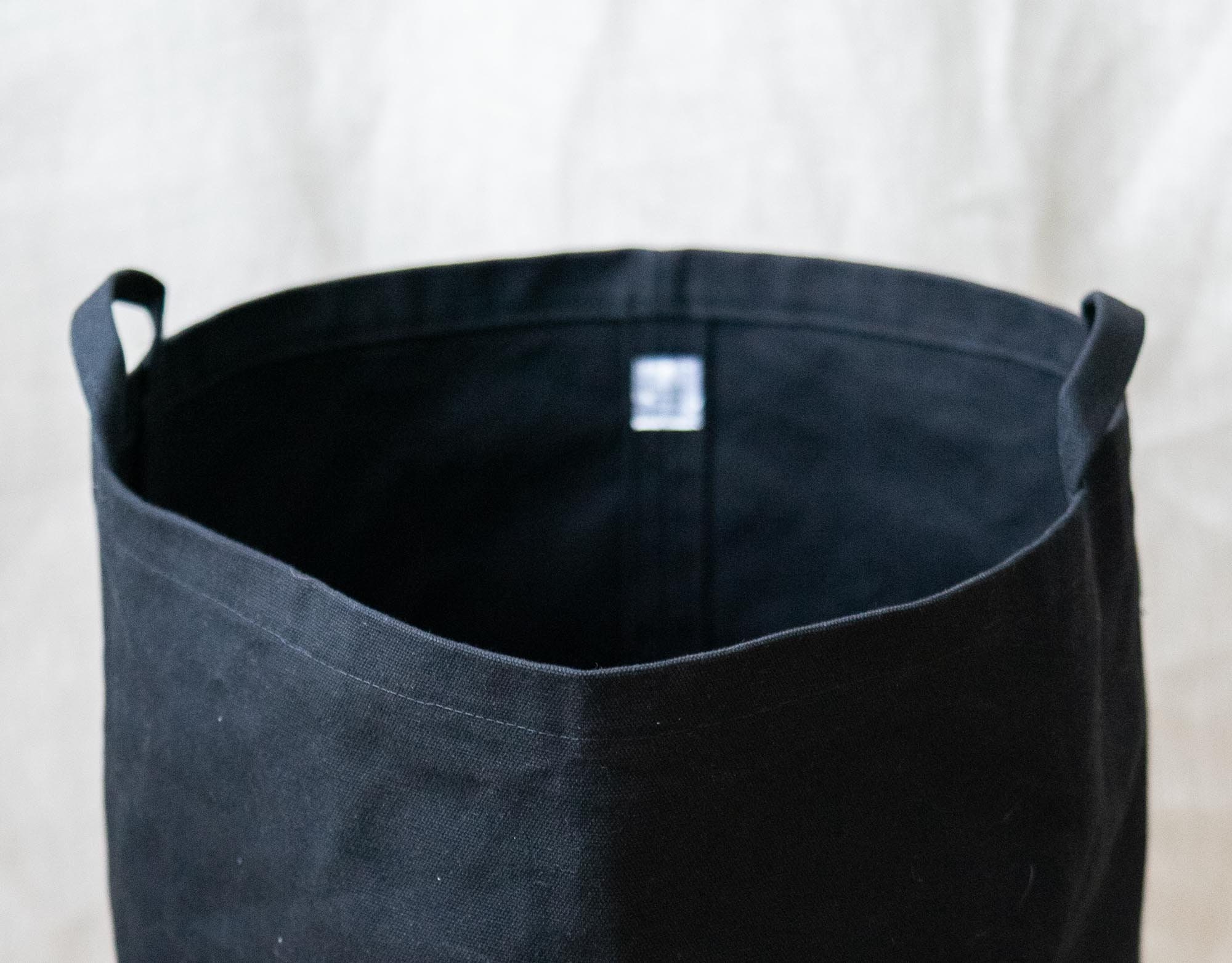 Black Canvas Storage Bins Heavy Canvas Bins Laundry Basket Etsy UK