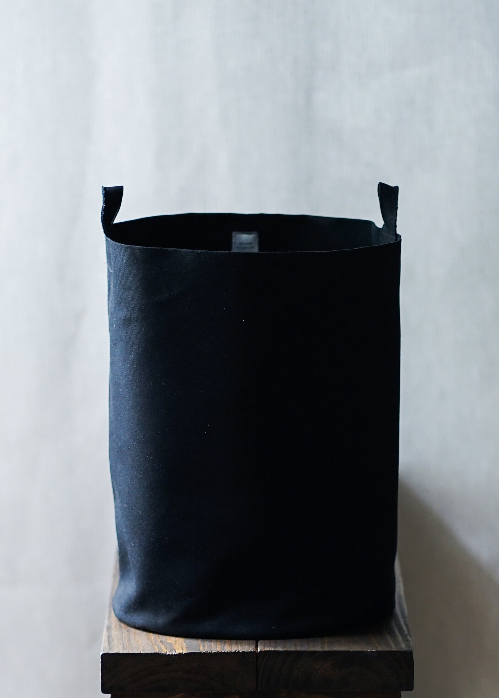 Black canvas storage bins 12oz double sided cotton canvas bin Etsy