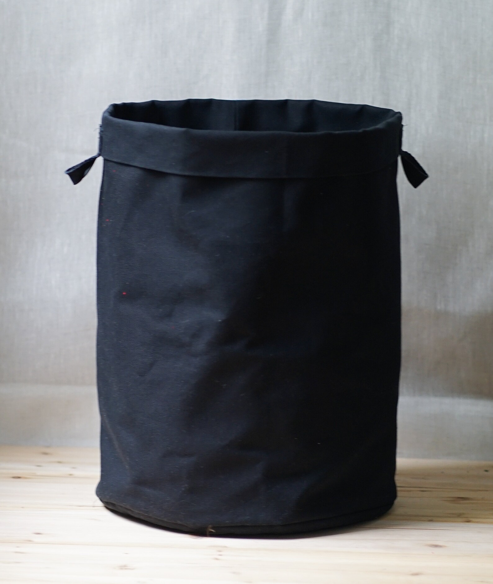 Black canvas storage bins 12oz double sided cotton canvas bin Etsy