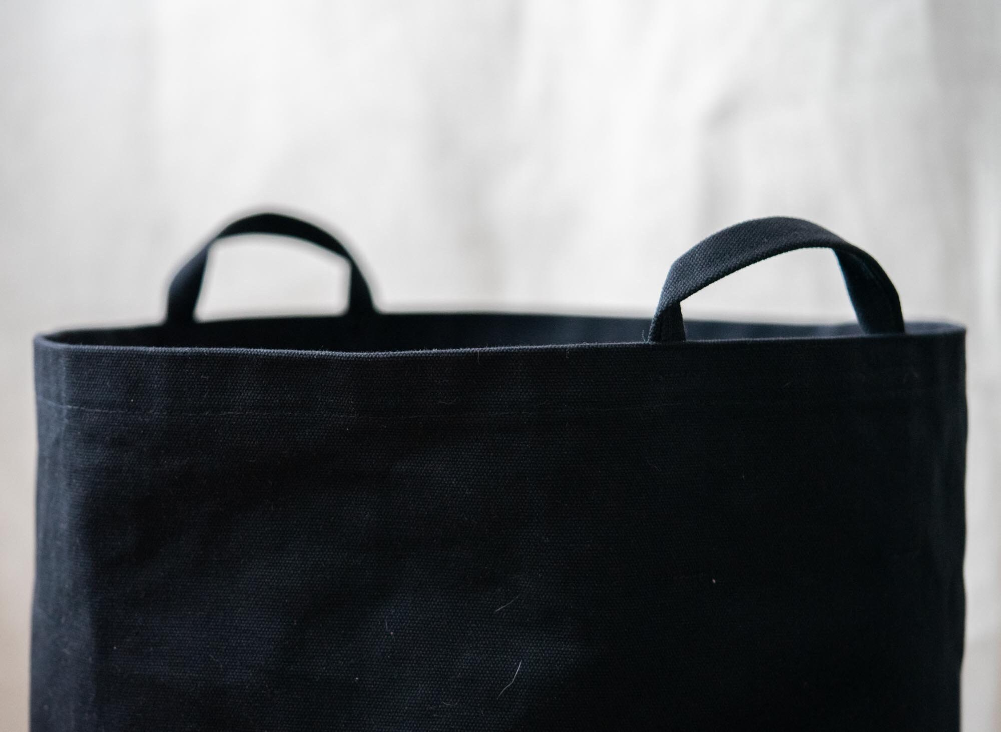 Black Canvas Storage Bins Heavy Canvas Bins Laundry Basket Etsy UK