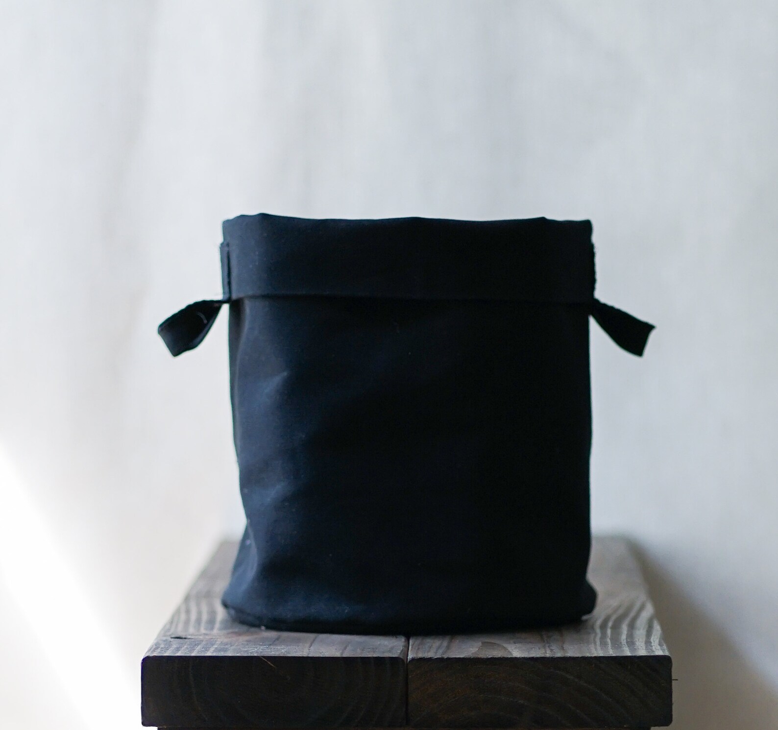 Black canvas storage bins 12oz double sided cotton canvas bin Etsy