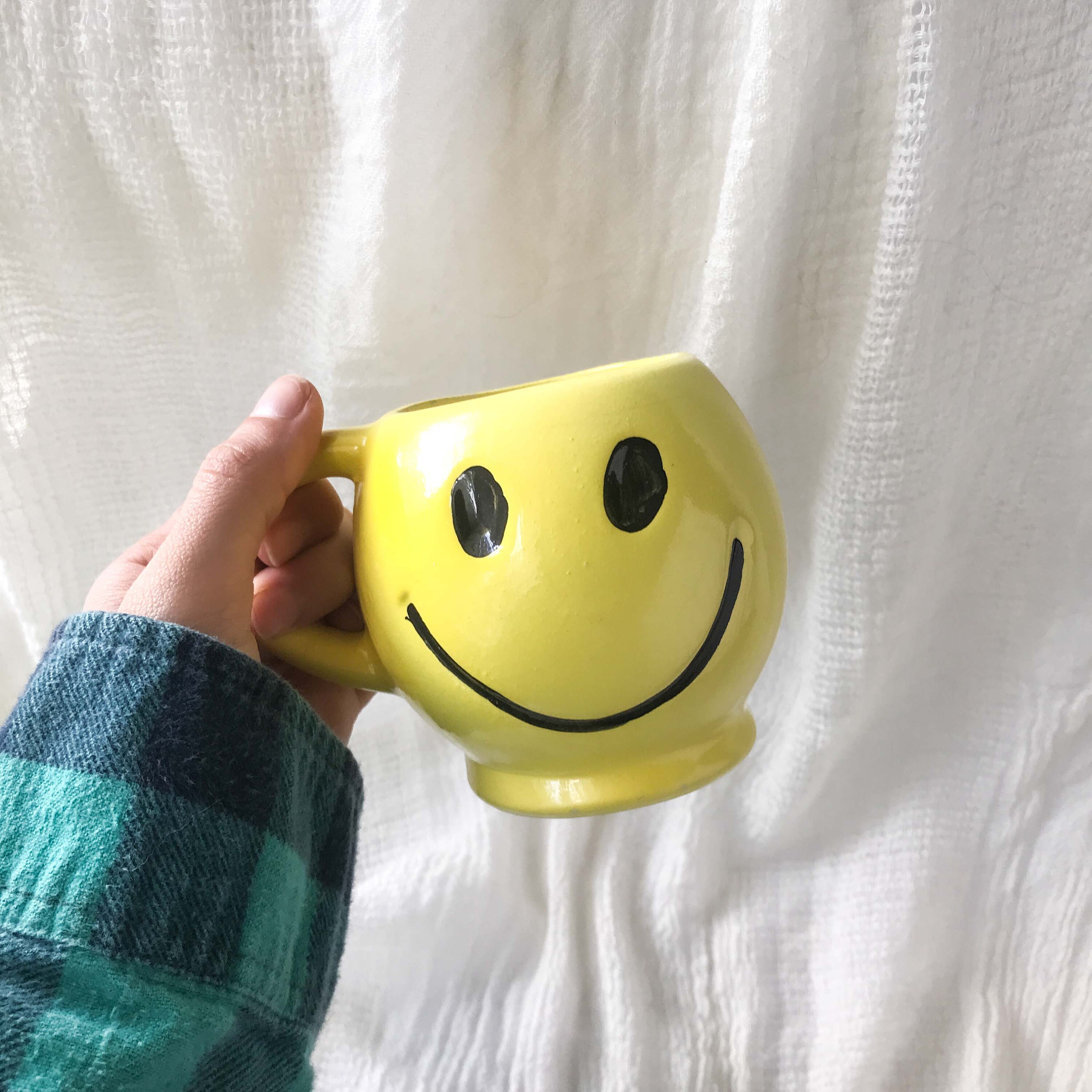 Vintage smiley face coffee cup coffee mug mugs smiley | Etsy