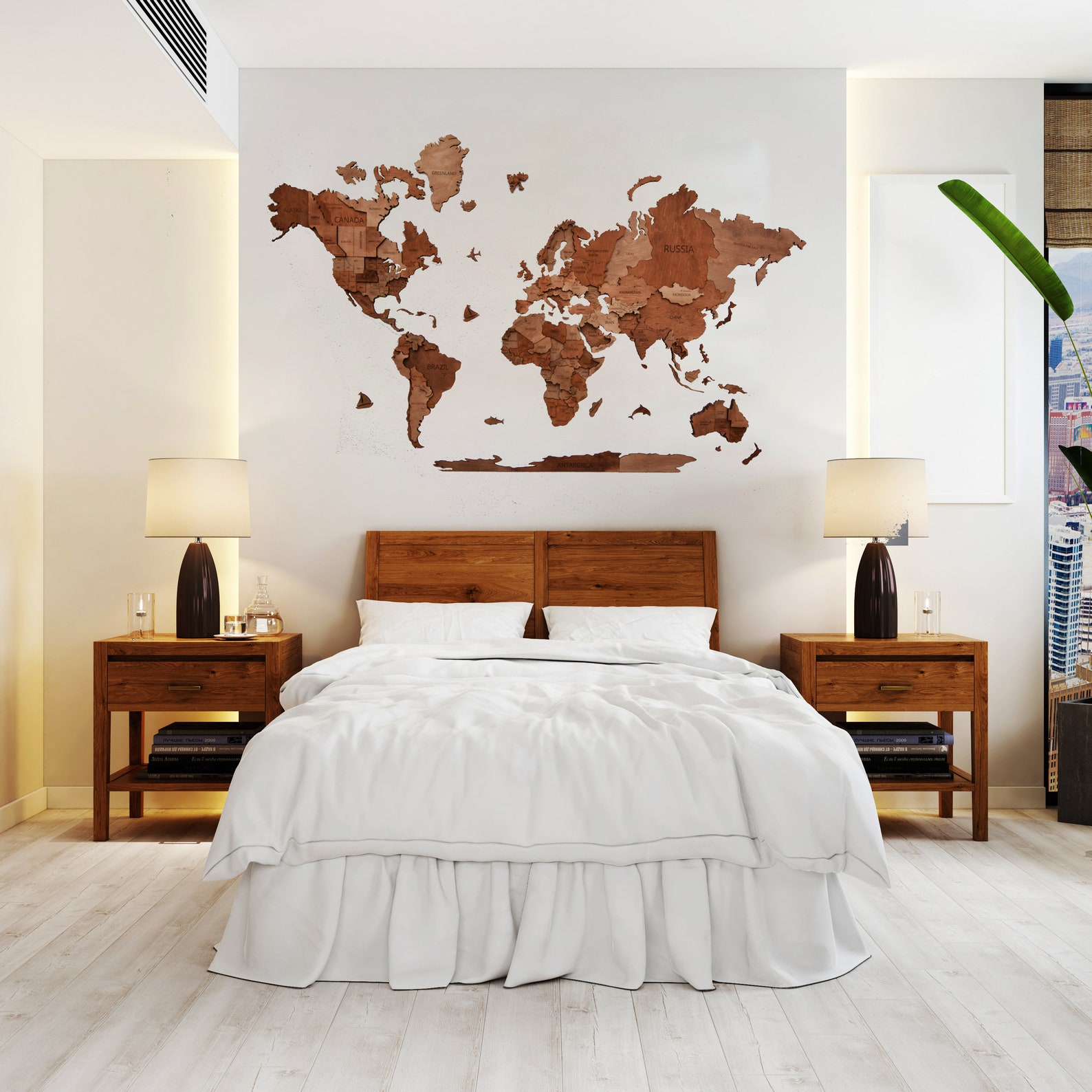 Walnut Wood Map Wooden Wall Map - Il 1588xN.3414425947 Nmfn 