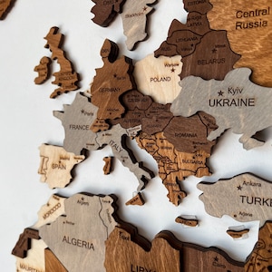 Wood World Map 