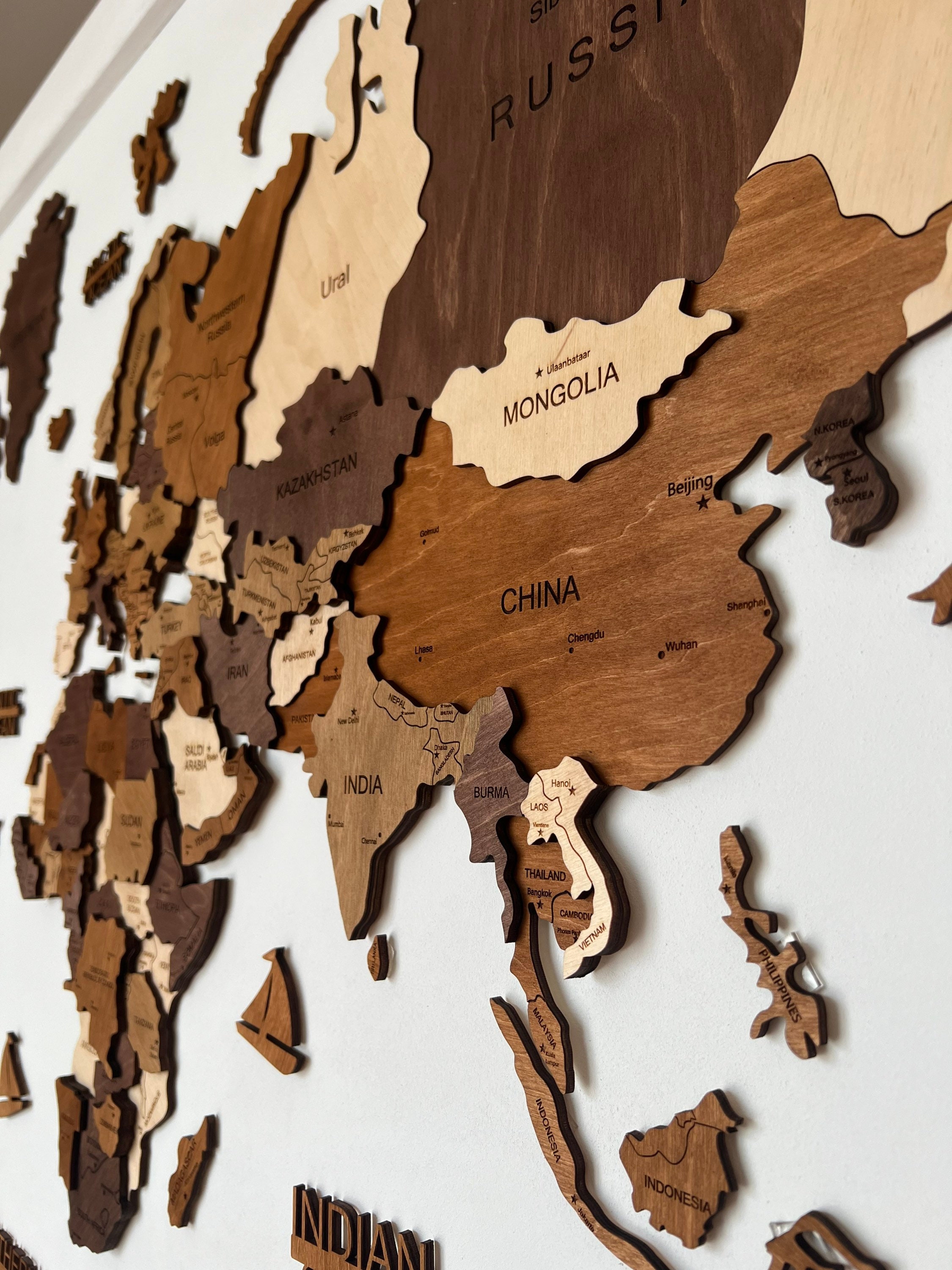 World Wooden Wall Map 3 D Wood - Il Fullxfull.4712582593 Qhib