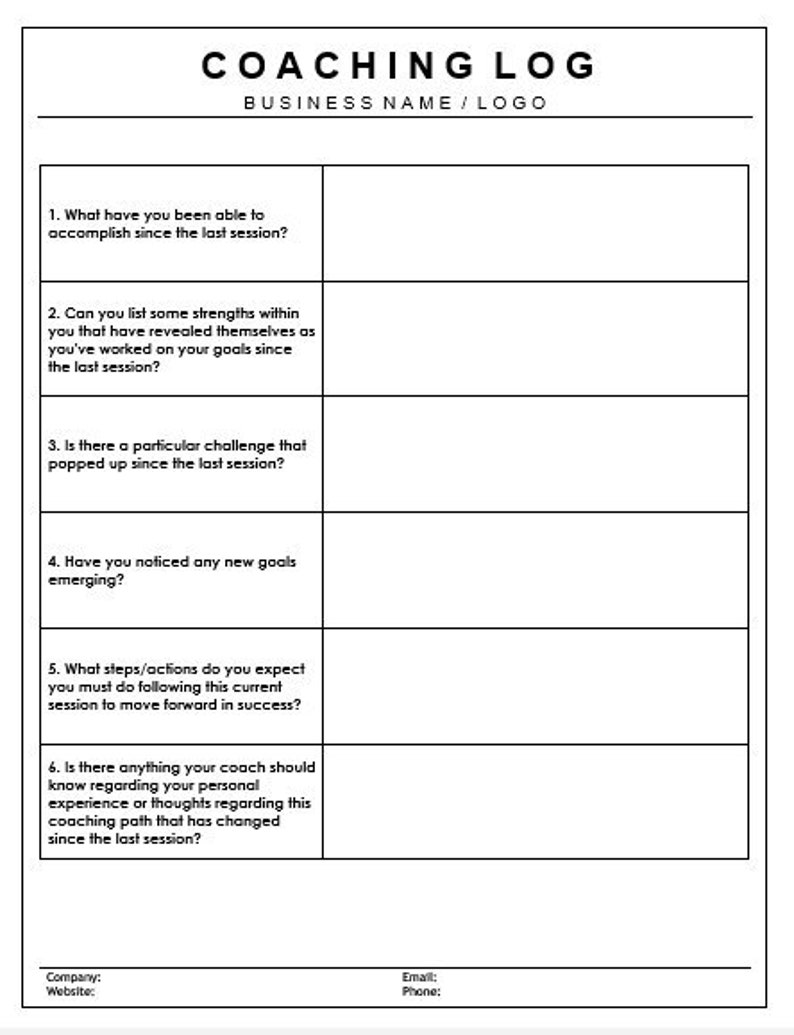 coaching plan template word