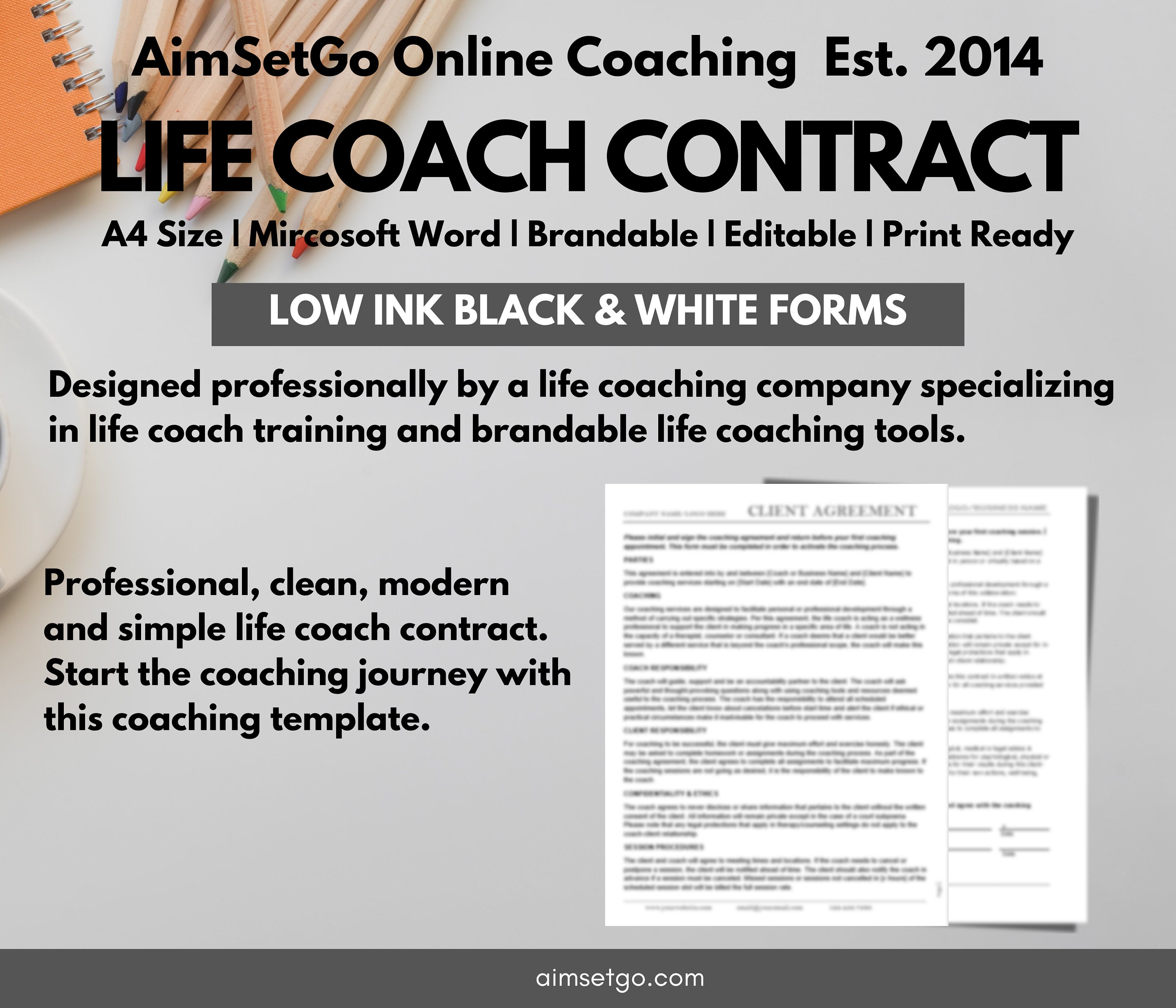 coaching client contract template