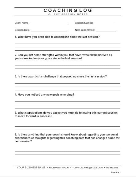 Life Coach Session Template For Clients Editable Coaching Etsy Life Coach Session Template For Clients Editable Coaching Etsy