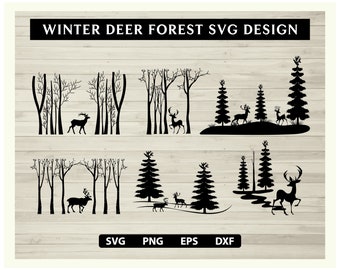 Download Winter Forest Svg Etsy