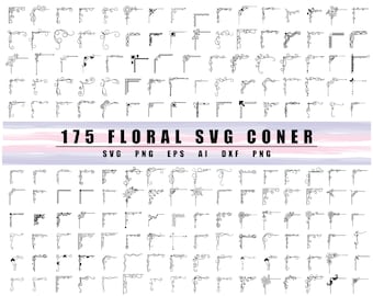 Corner svg Bundle, Corner svg, Floral corner svg files, Decorative Page Corner SVG Files for Cricut Silhouette, Easy Cut, Instant Download