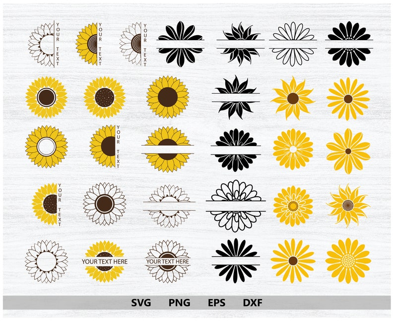Free Free 78 Silhouette Half Sunflower Svg SVG PNG EPS DXF File