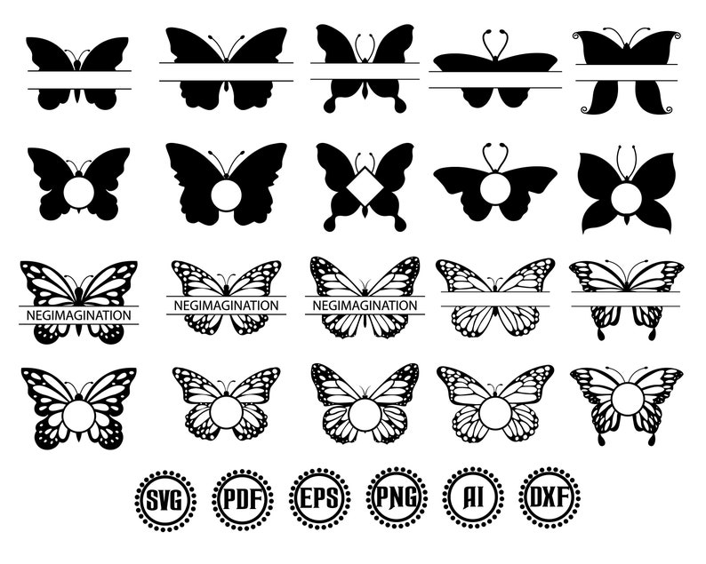 Download Butterfly Monogram Butterfly Svg T Shirt Vinyl Stickers Butterfly Cricut 100 Butterfly Svg Bundle Silhouette Butterfly Layered Svg Clip Art Art Collectibles Jewellerymilad Com
