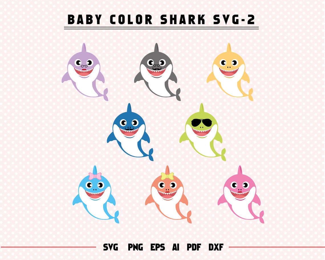 Download Baby shark family svg bundle Shark family SVG layered family | Etsy