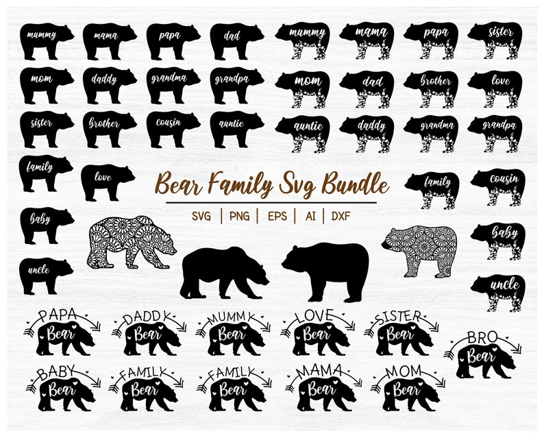 Free Free 112 Family Bear Svg SVG PNG EPS DXF File