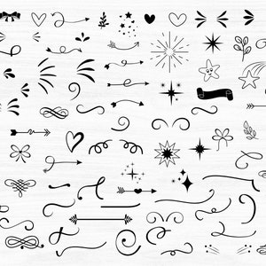 81 Elements SVG bundle, Design elements SVG, Accent svg, Doodle svg, Flourish svg, Squiggle svg, Swish svg, Swoosh svg, Cricut & SIlhouette.