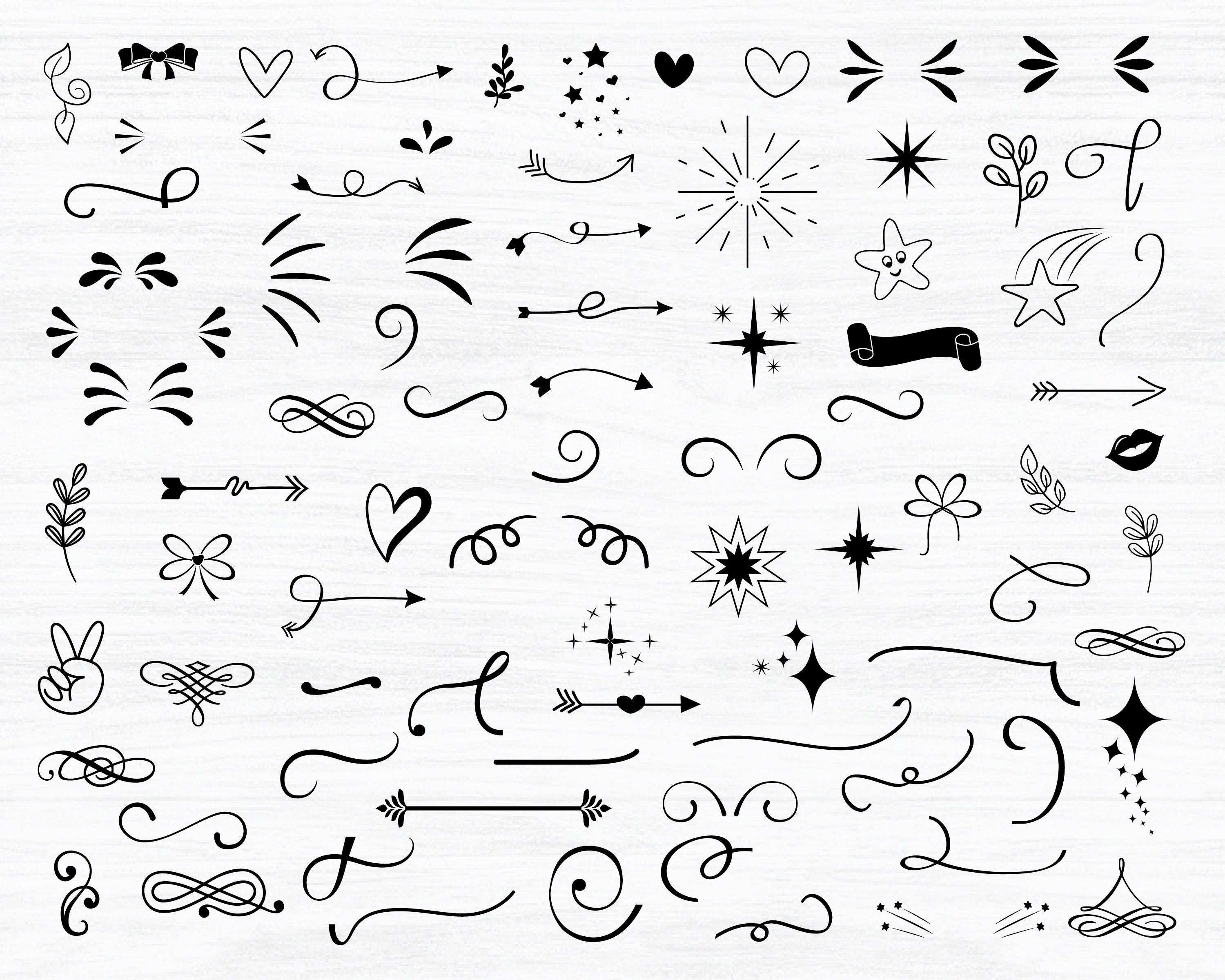 Swirl Svg Bundle, Swashes Svg, Swoosh Svg, Doodle Elements S - Inspire  Uplift