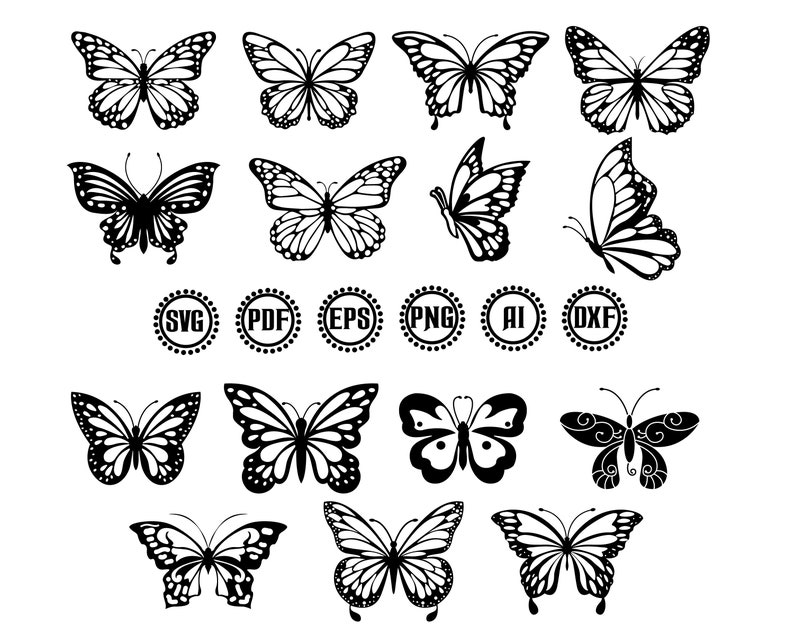 Download Clip Art Butterfly Monogram 100 Butterfly Svg Bundle Stickers T Shirt Vinyl Silhouette Butterfly Layered Svg Butterfly Cricut Butterfly Svg Art Collectibles