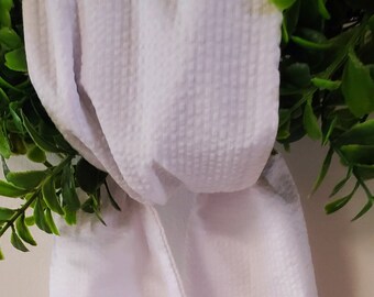 Handmade Seersucker Wreath Sash: Blank Embroidery Sash