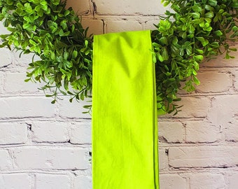 CHARTREUSE Wreath Sash, Wreath Sash, Door Hanger, Blanks for Embroidery, Home Decor, Easter