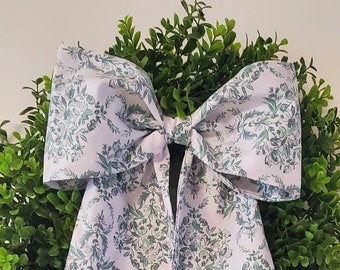 Toile-krans i salvia: 180 cm båge, dekoration till ytterdörren