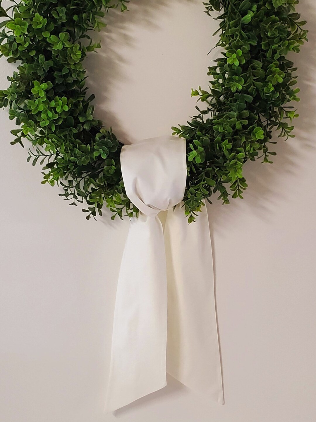 IVORY Wreath Sash, Wreath Sash, Door Hanger, Blanks for Embroidery