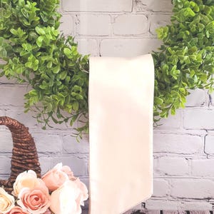 Handmade Cotton Wreath Sash: Embroidery Blank, Door Hanger