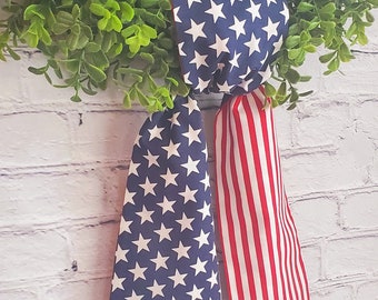 FLAG REVERSIBLE wreath sash, patriotic sash,, Summer Wreath sash, 4th of July decor