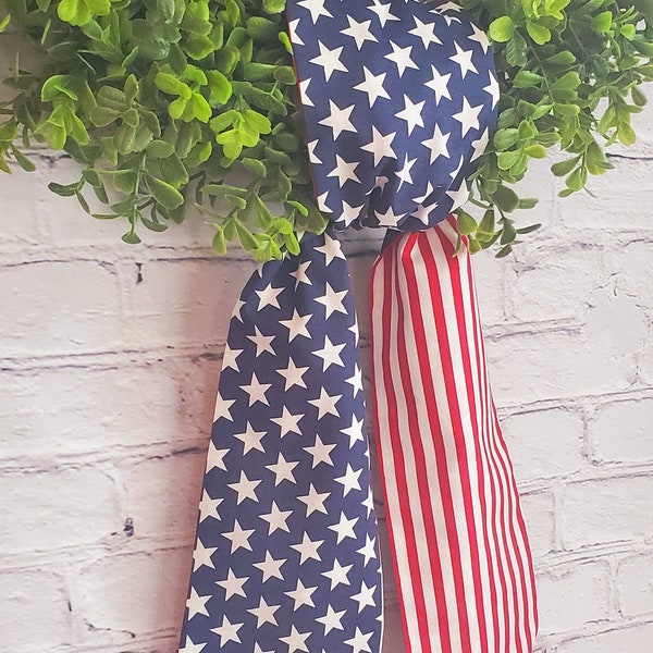 FLAG REVERSIBLE wreath sash, patriotic sash,, Summer Wreath sash, 4th of July decor