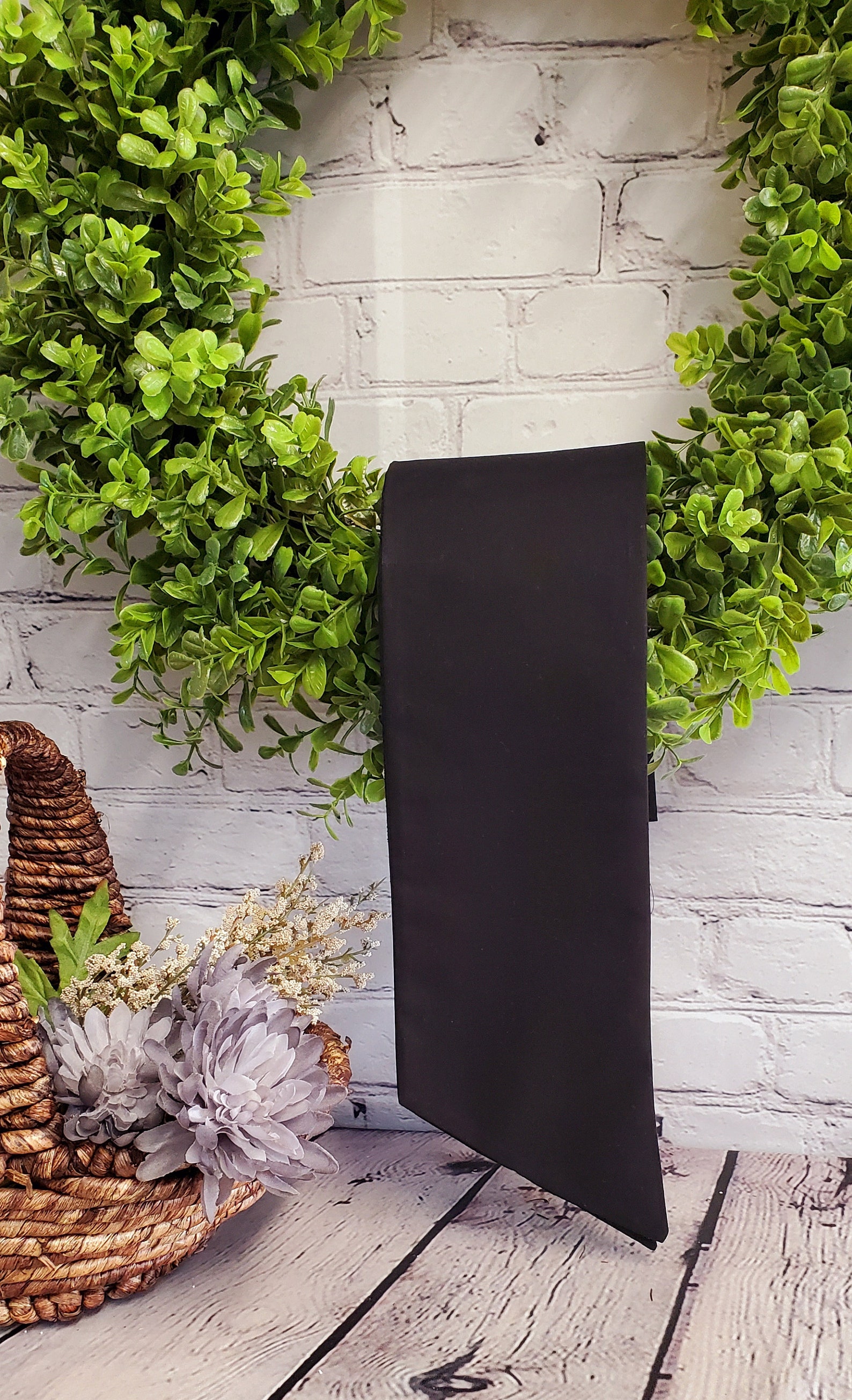 BLACK Wreath Sash Blanks Embroidery Blank Home Decor Etsy