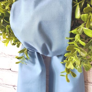 WREATH SASH, FALL wreath sash, Summer French blue wreath sash, front door decor, porch decor, wedding decor,church decor