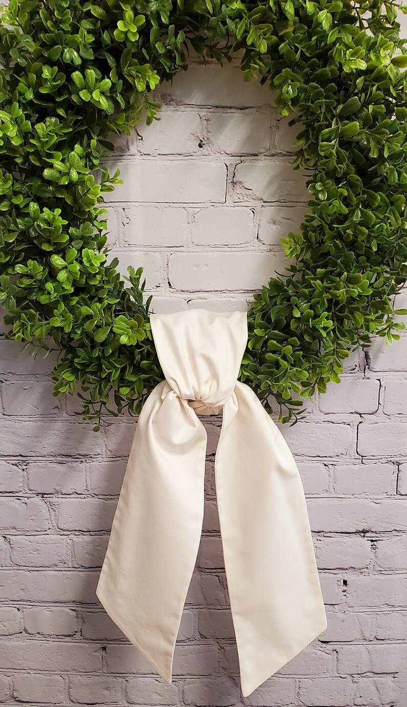 BONE WHITE SOLID Wreath Sash Wreath Sash Door Hanger Blanks Etsy