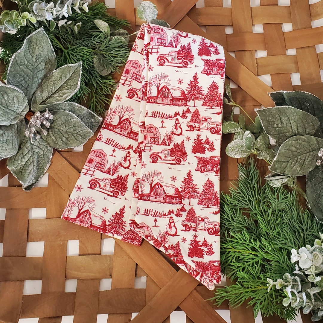 RED TOILE Wreath Sash Farmhouse Wreath Sash Wreath Sashdoor - Etsy